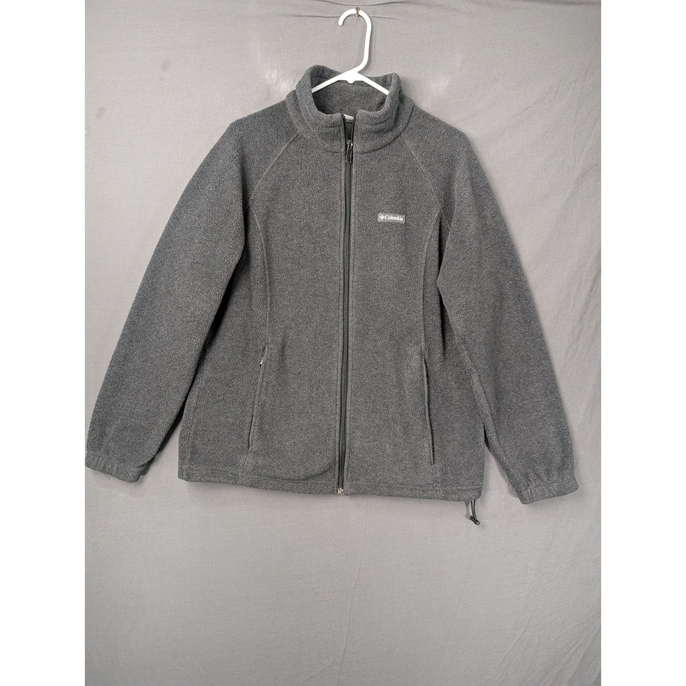 Columbia Womens‎ Benton Springs Full Zip Fleece Jacket Gray 1X